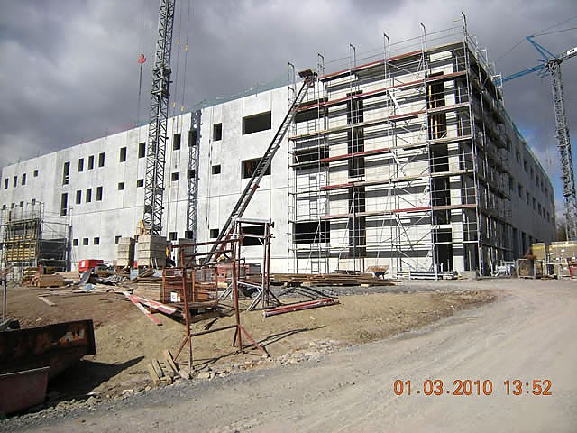 Neue Wolfmüller-Firmenzentrale während der Bauphase